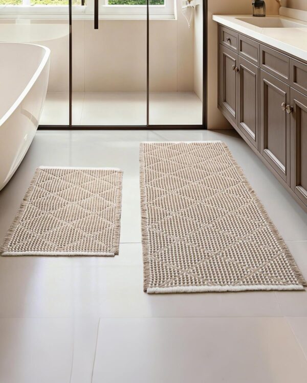 2-Piece Waffle Bathroom Mat Set
